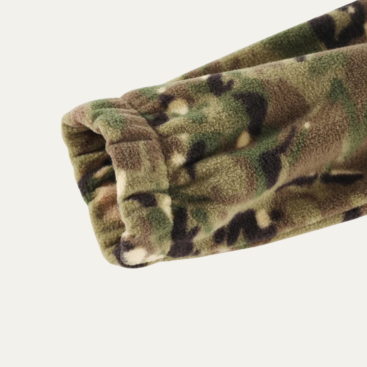 Men's Fleece Camouflage Zip Up Jacket