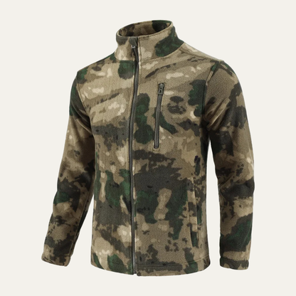 Men's Fleece Camouflage Zip Up Jacket