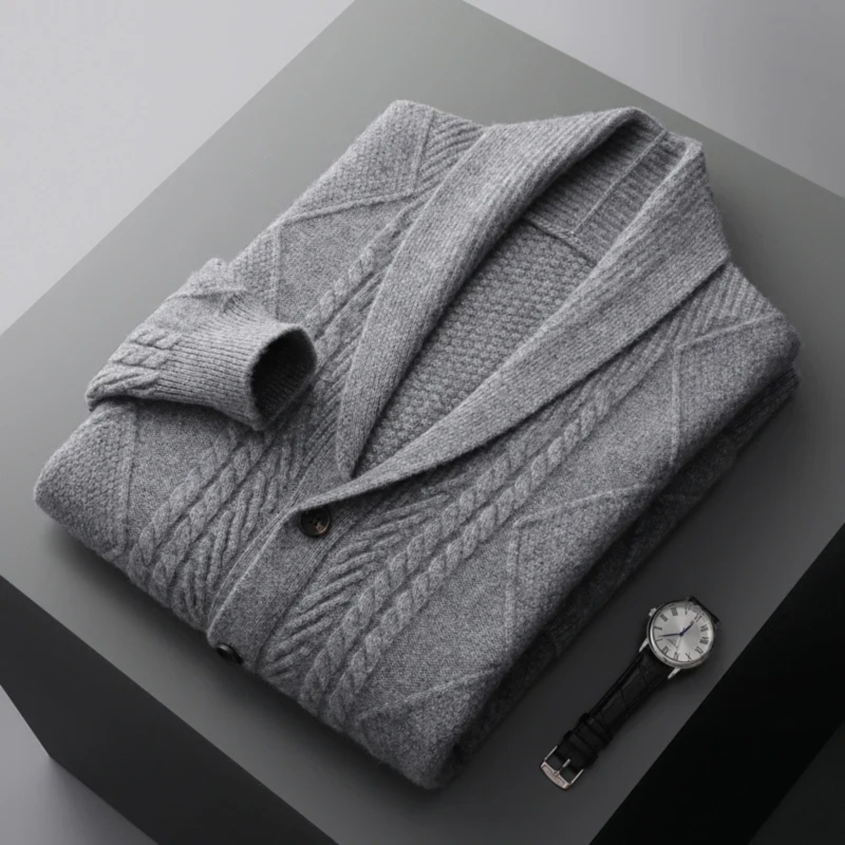 Men's Cashmere Cardigan Button Front