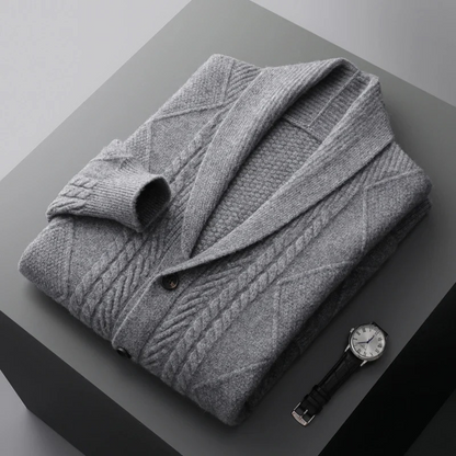 Men's Cashmere Cardigan Button Front