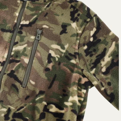 Men's Fleece Camouflage Zip Up Jacket