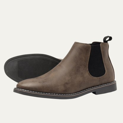 Men's Leather Chelsea Boots Ankle Brown