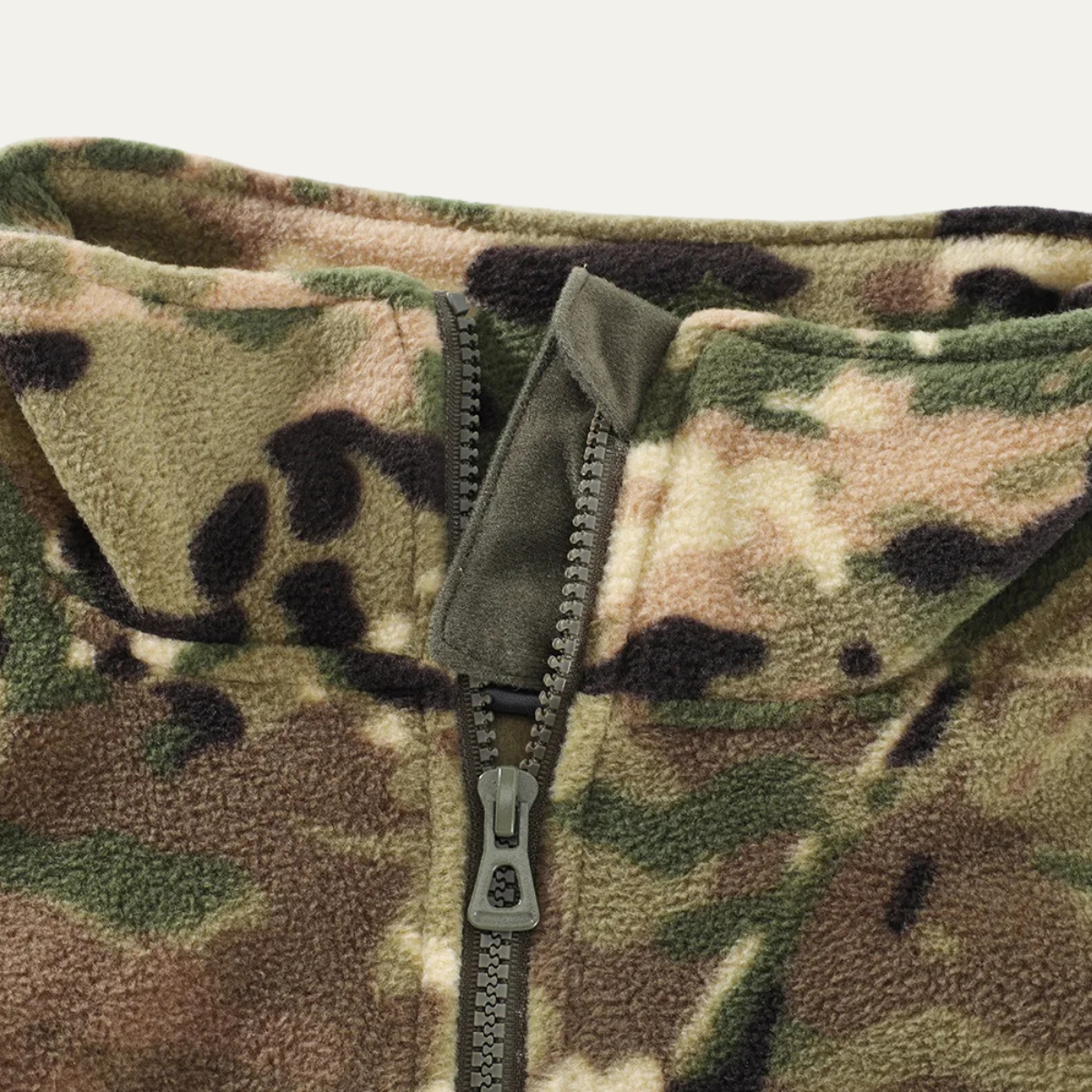 Men's Fleece Camouflage Zip Up Jacket