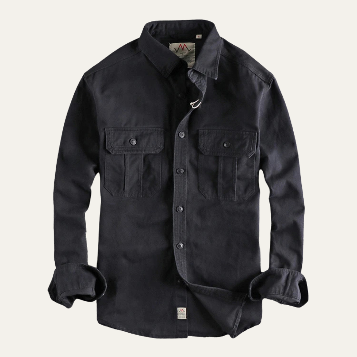 Men's Utility Shirt Jacket Vintage Washed Cotton