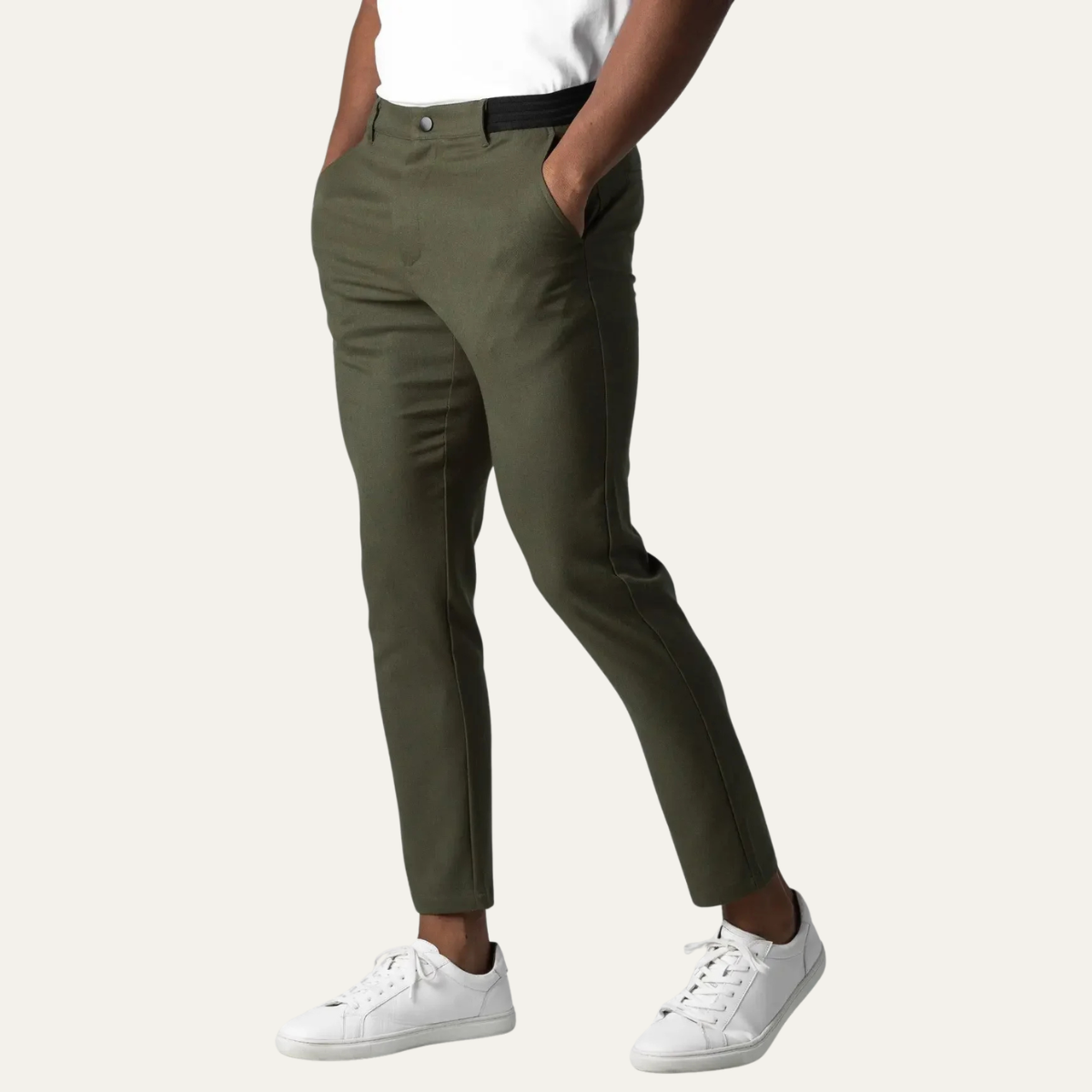 La Maddalena Men's Slim Fit Stretch Chino Pants