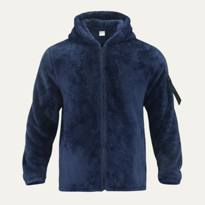 Men's Soft Velvet Fleece Hoodie Jacket