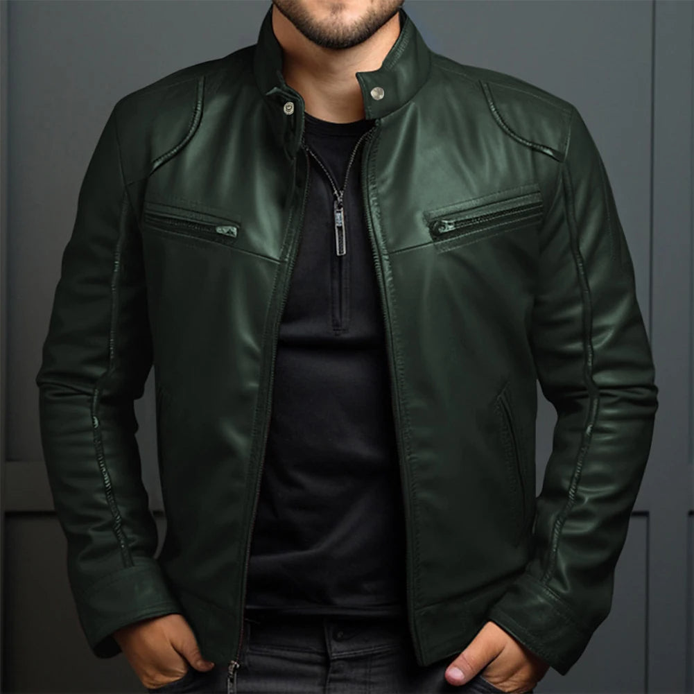 Men's Retro Motorcycle Jacket Vintage Leather Everyday Comfort