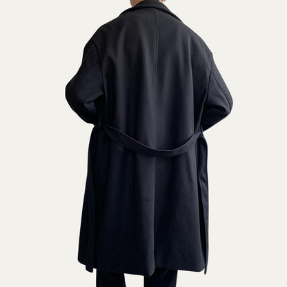 Men's Wool Wrap Coat Camel Color With Belt