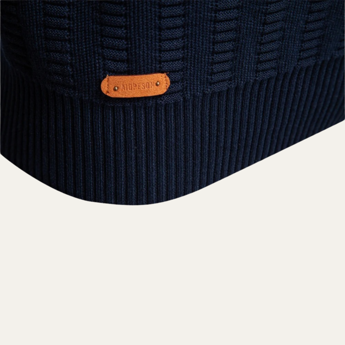 Men's Quarter Zip Winter Sweater Knit