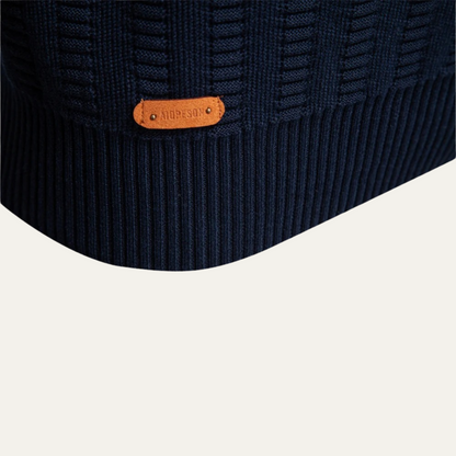 Men's Quarter Zip Winter Sweater Knit