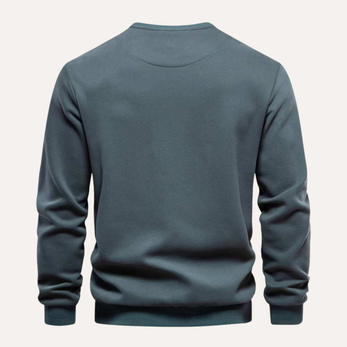 Men's Casual Crew Neck Sweater Chest Pocket