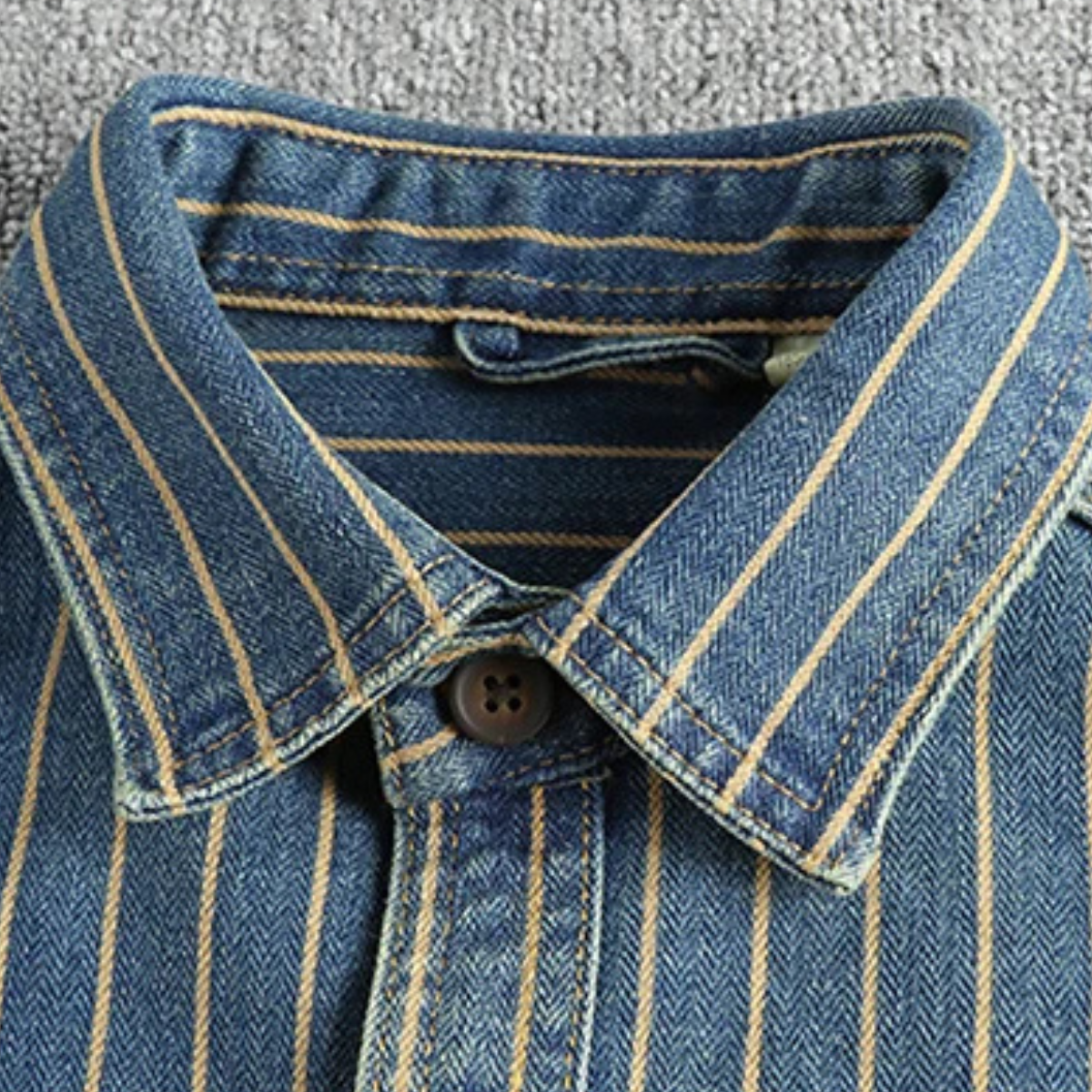 Men's Heavy Cotton Striped Casual Shirt