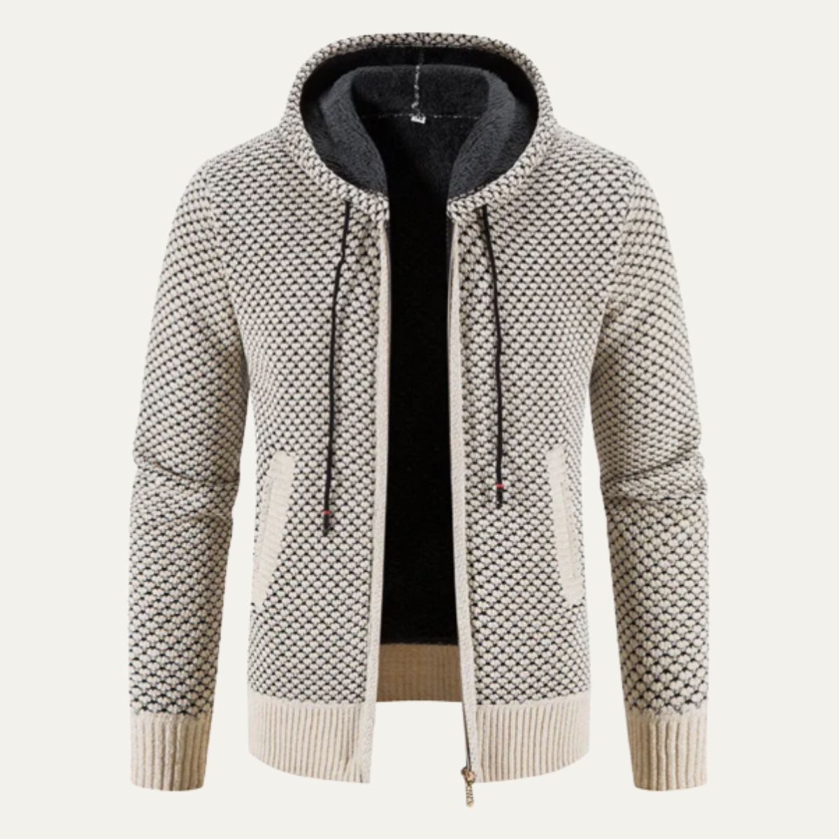 Men's Fleece Lined Hoodie Jacket - Vonnera
