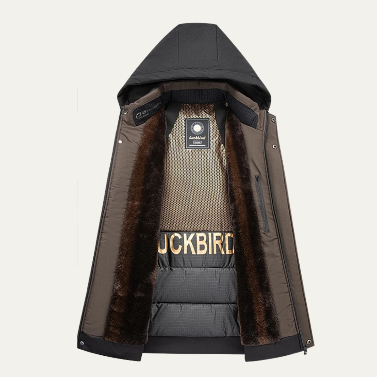Men's Waterproof Parka Thickened Warm Hooded Coat