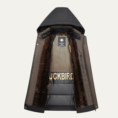 Men's Waterproof Parka Thickened Warm Hooded Coat