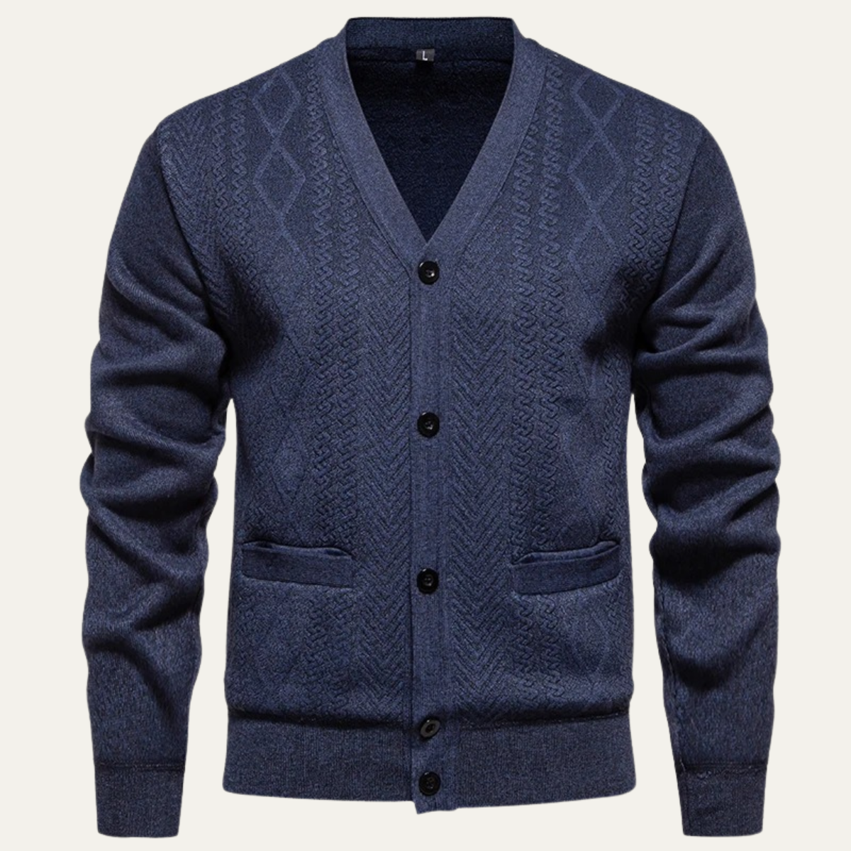 Men's V Neck Soft Knit Cardigan