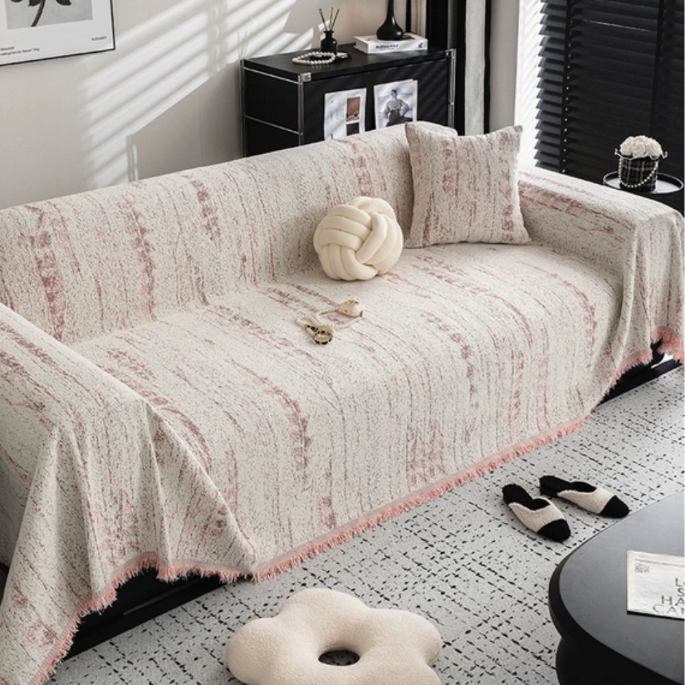 Elegant Sofa Cover Soft Comfortable Beige