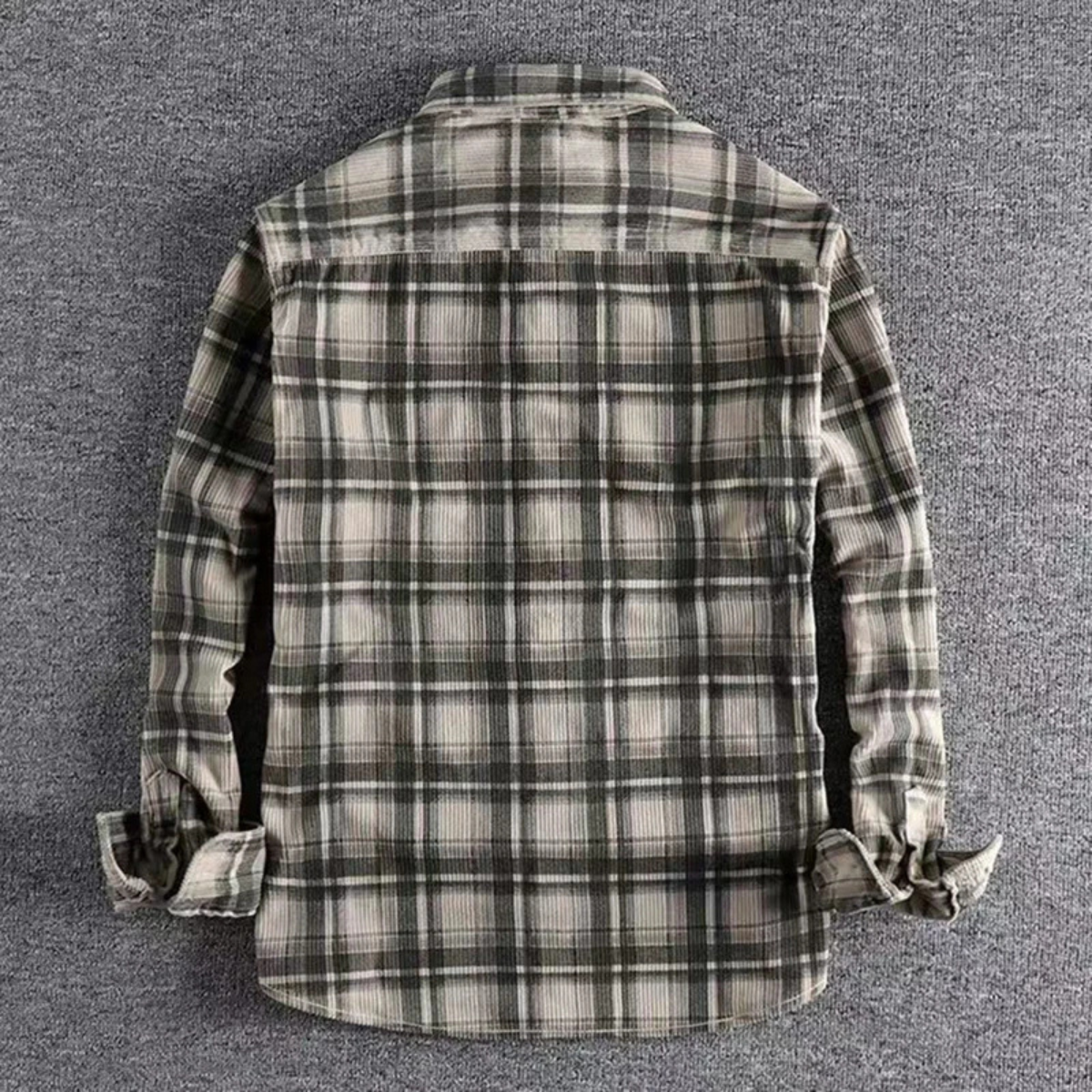 Men's Plaid Flannel Shirt Vintage Style
