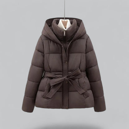 Women's Quilted Puffer Jacket Insulated Waterproof Black