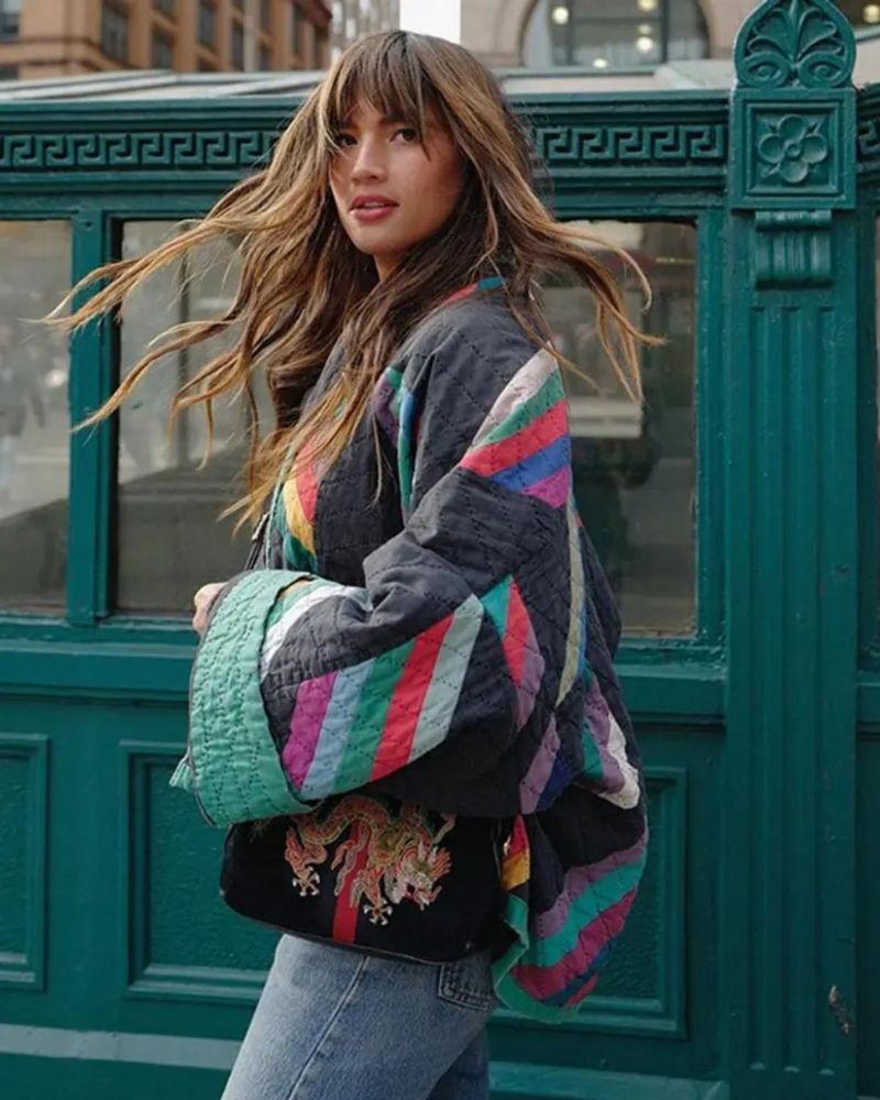Women's Color Block Oversized Jacket