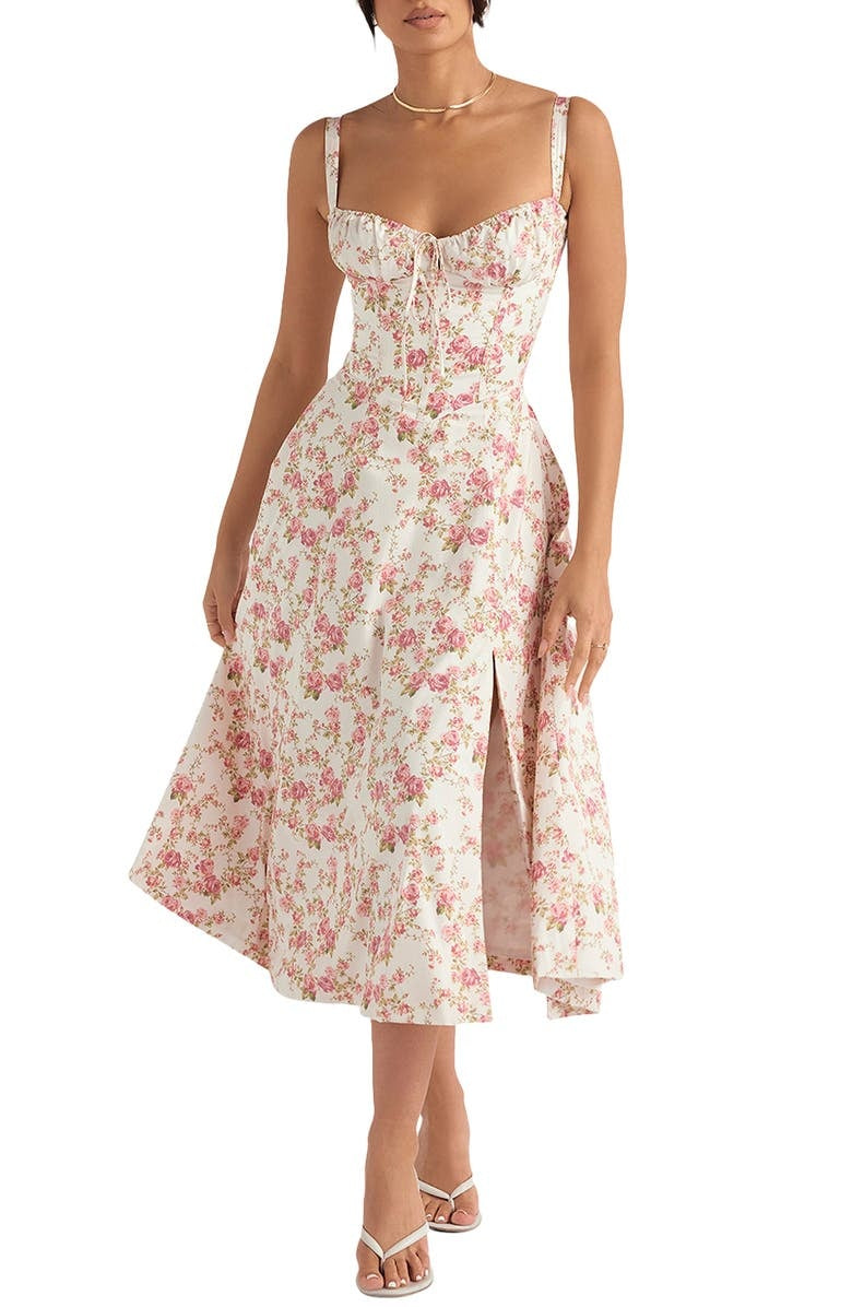 Women's Spring Floral Print Party Dress
