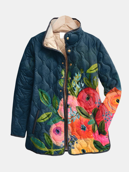 Women's Vintage Floral Jacket - Vonnera