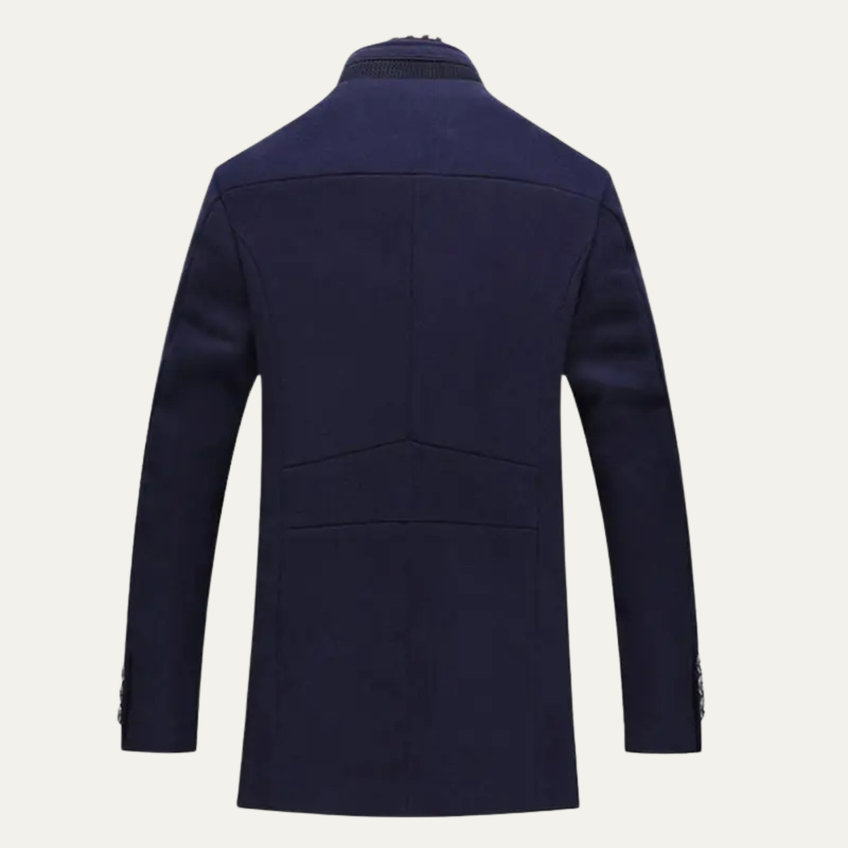 Men's Wool Trench Coat Stand Collar