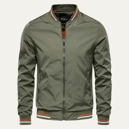 Men's Slim Fit Bomber Jacket Casual Zip Up - Vonnera