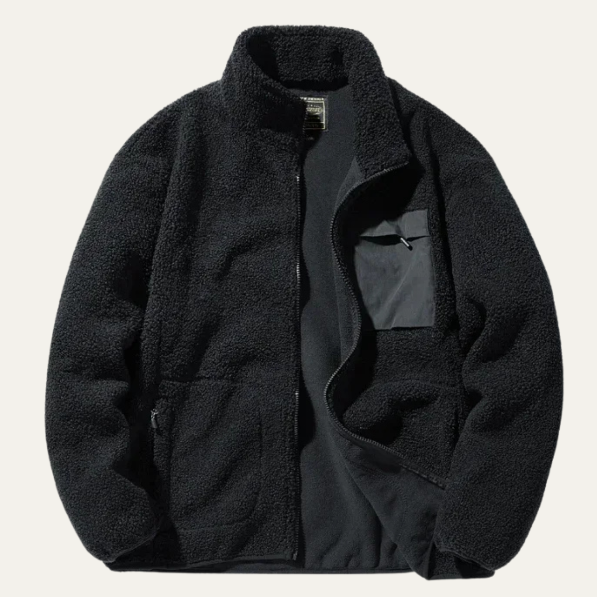 Men's Fleece Zip Up Jacket Warm Outdoor