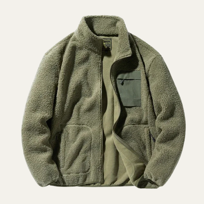 Men's Fleece Zip Up Jacket Warm Outdoor - Vonnera