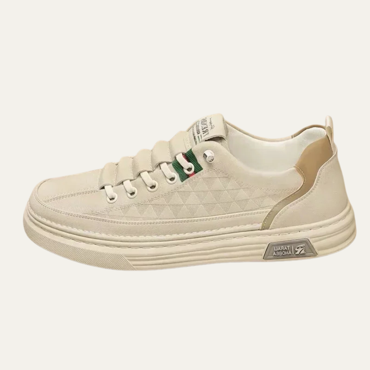 Men's Leather Look Sneakers Lightweight Lace Up - Vonnera