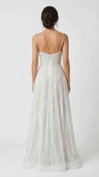 Women's Sequin Maxi Dress White