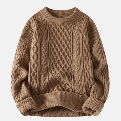 Men's Knitted Winter Sweater Solid Color - Vonnera