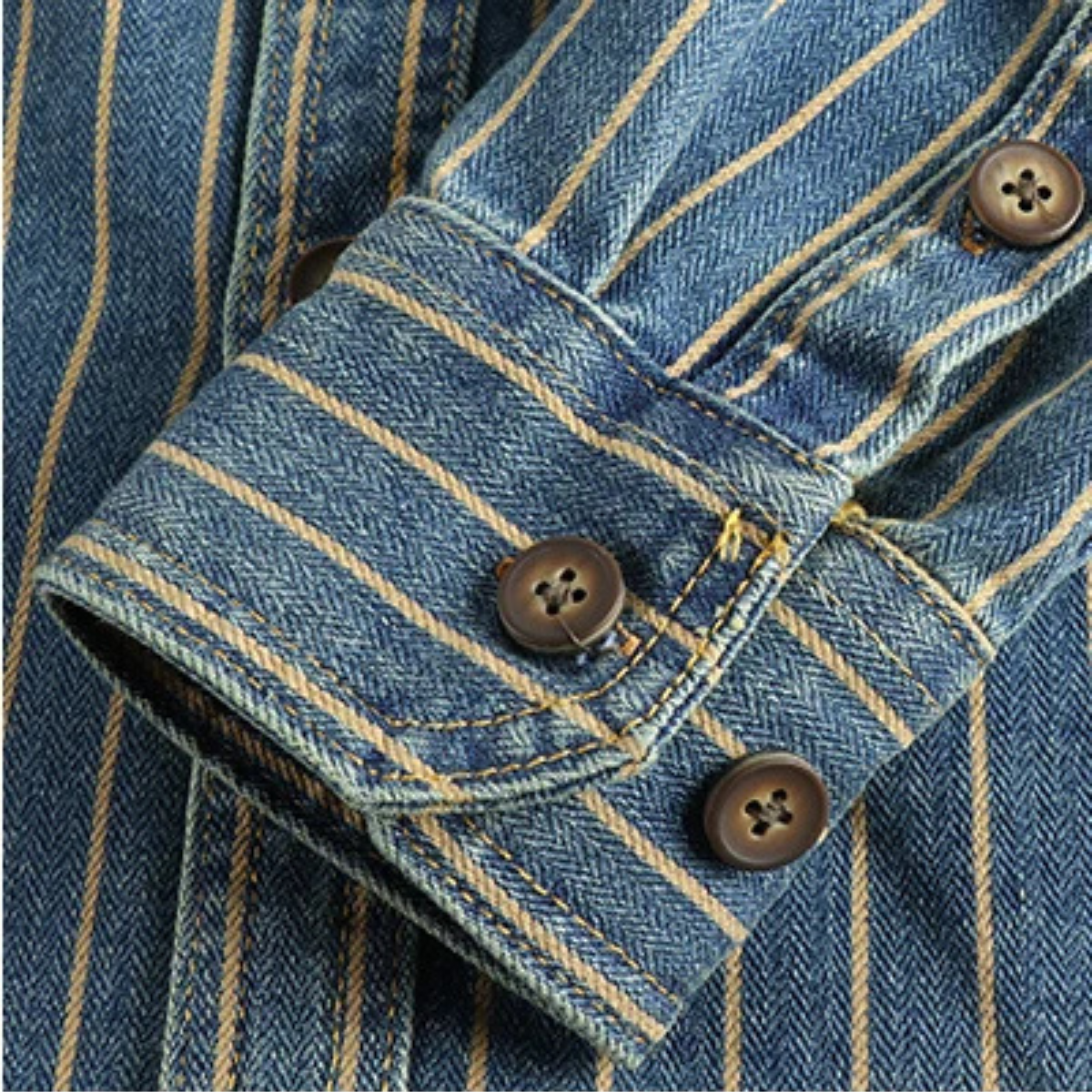 Men's Heavy Cotton Striped Casual Shirt