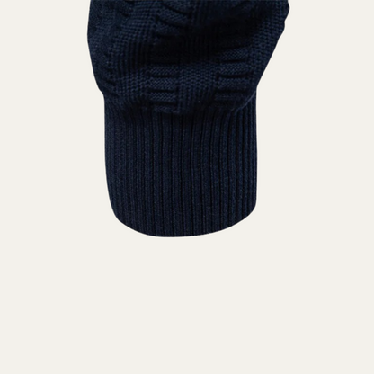Men's Quarter Zip Winter Sweater Knit