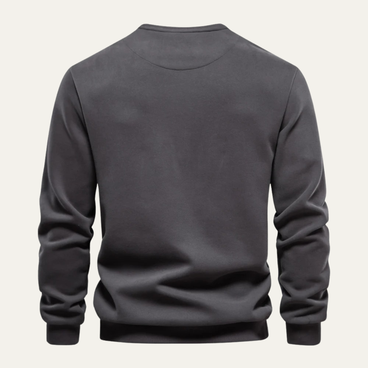 Men's Casual Crew Neck Sweater Chest Pocket
