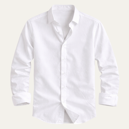 Men's Cotton Linen Button Up Beach Shirt - Vonnera