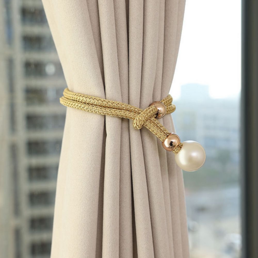 Pearl Curtain Tie Back 2-Piece Set