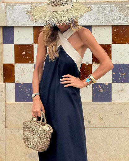 Camille Women's Maxi Cross Neck Dress