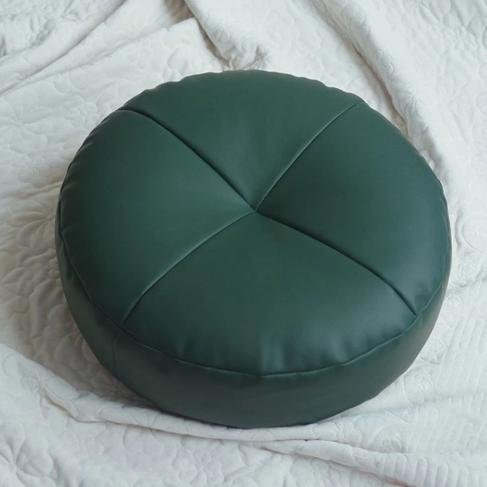 Japanese Style Leather Cushion Minimalist Nappa Brown