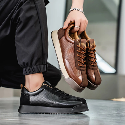 Men's Leather Casual Lace Up Shoes