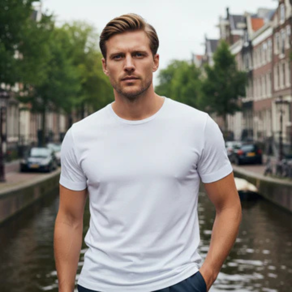 Men's Cotton Crew Neck T Shirt Soft Touch
