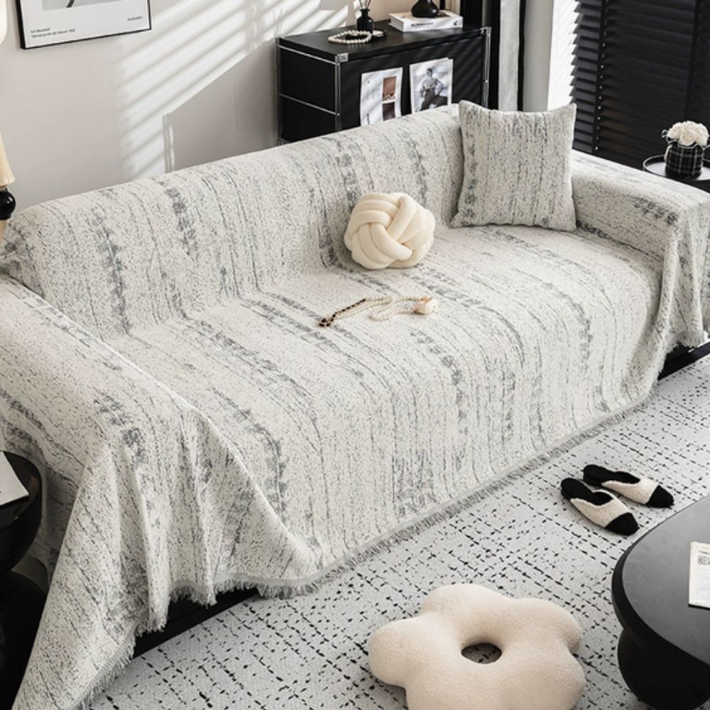 Elegant Sofa Cover Soft Comfortable Beige
