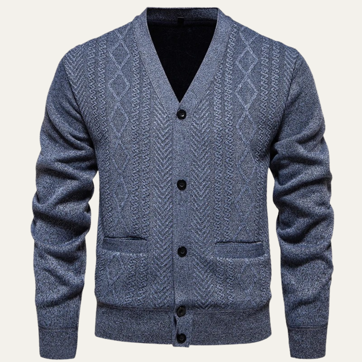 Men's V Neck Soft Knit Cardigan