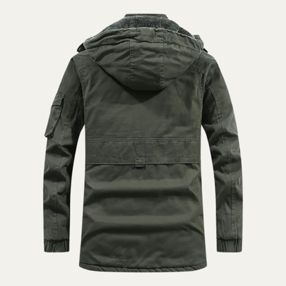 Men's Cotton Hooded Jacket Warm Inner Lining