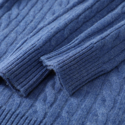 Men's Mock Neck Half Zip Sweater Warm Knit