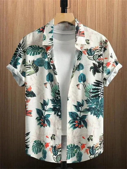 Men's Hawaiian Shirt 3D Floral Print Vibrant