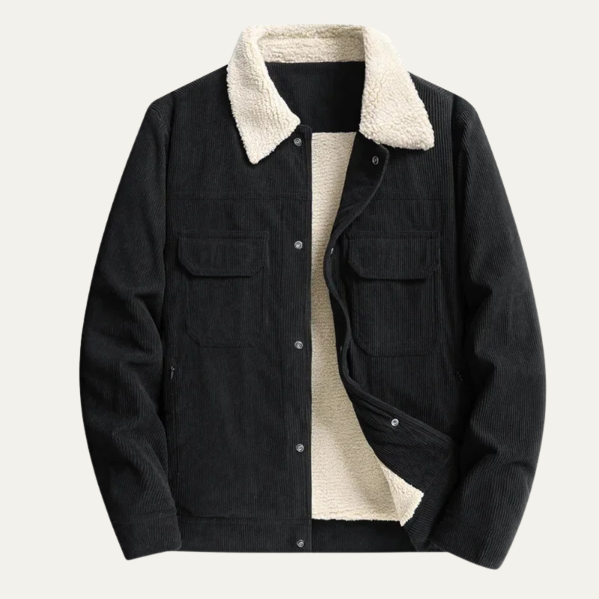 Men's Corduroy Coat Sherpa Fleece Lined Warm
