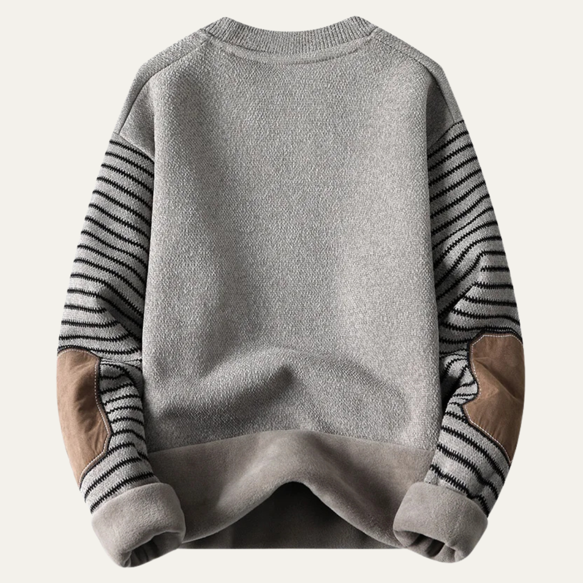 Men's Patchwork Crew Neck Knit Sweater
