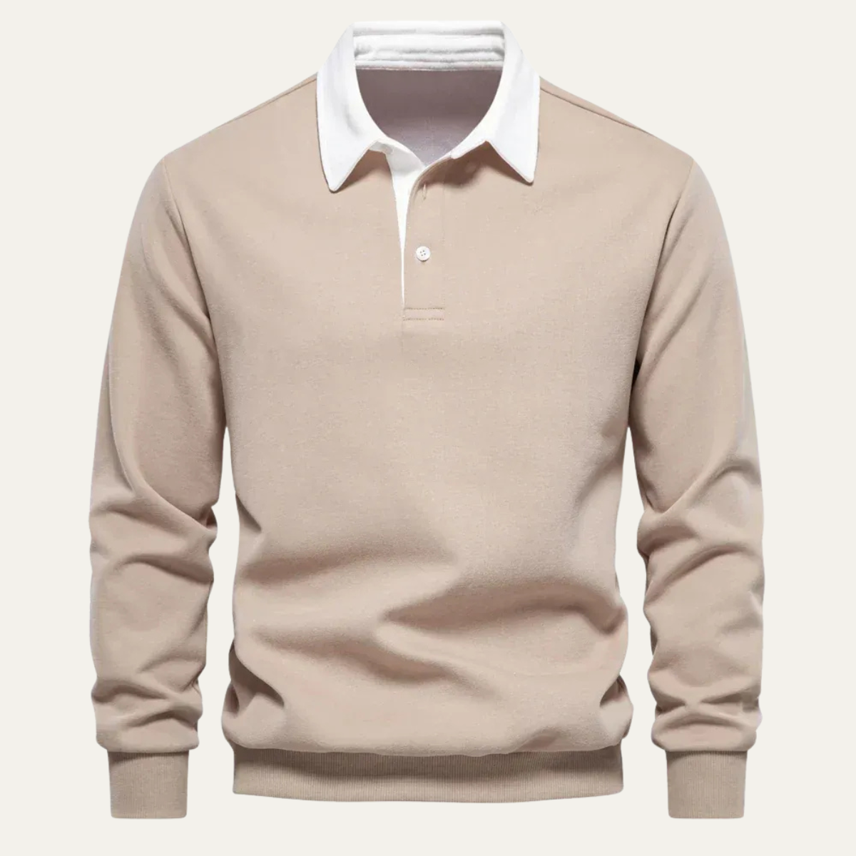 Men's Long Sleeve Polo Classic Knit Shirt - Vonnera